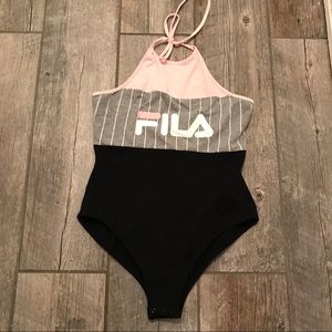 Fila cut and sew halter bodysuit
